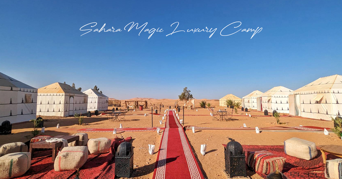 【摩洛哥】入住撒哈拉魔力奢華露營Sahara Magic Luxury Camp一泊二食深度體驗沙漠生活，24小時熱水、抽水馬桶、彈簧床、電力應有盡有 @下一站，天涯